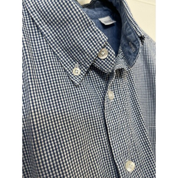 Cinch Shirt Mens Large Blue White Plaid Western Button Down Short Sleeve Cowboy - Picture 11 of 12